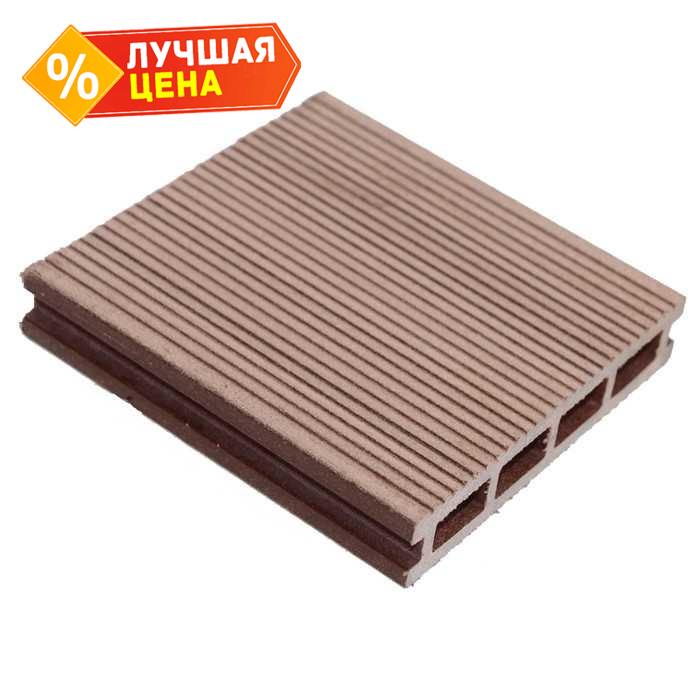 Террасная доска ДПК вельвет MasterDeck 26x140x3000 мм Тик