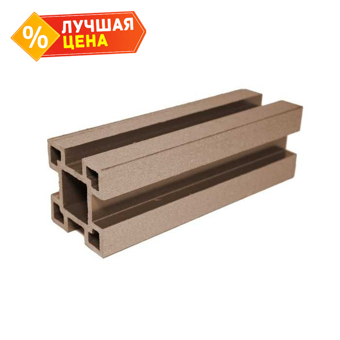 Столб Grand Line с пазами 100x100x4000 мм Бронзовый