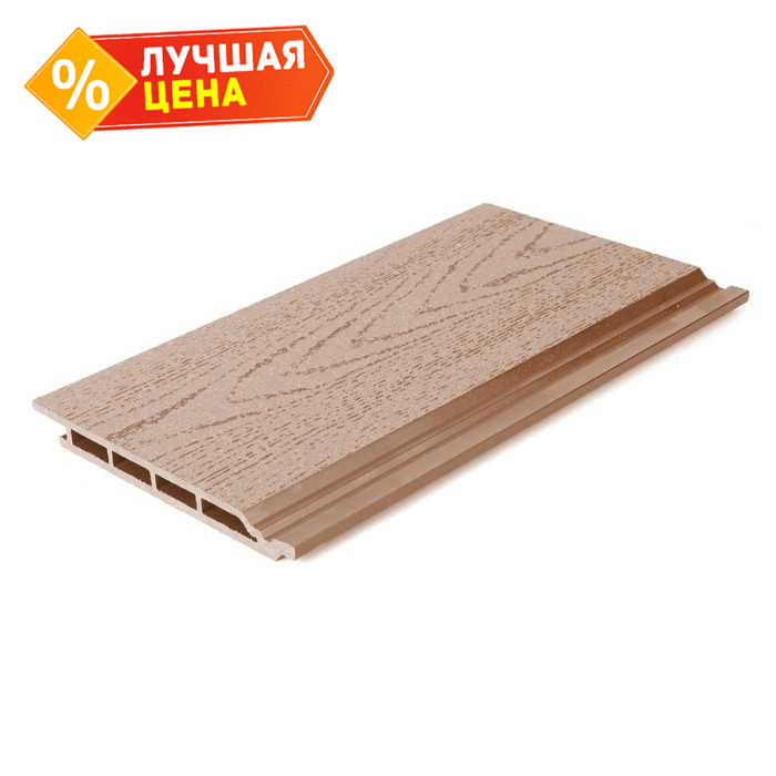 Фасадная панель ДПК Grand Line тиснение 16x145x3000 мм Какао