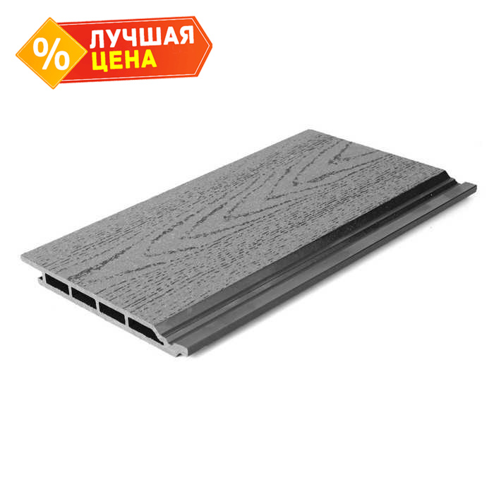 Фасадная панель ДПК Grand Line тиснение 16x145x3000 мм Графит