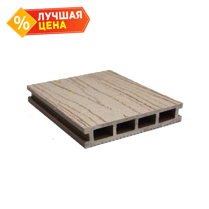 Террасная доска ДПК вельвет и тиснение MasterDeck 26x140x3000 мм Тик