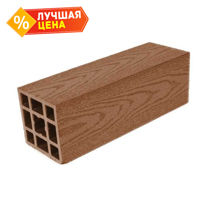 Столб Grand Line гладкий 100x100x4000 мм Какао